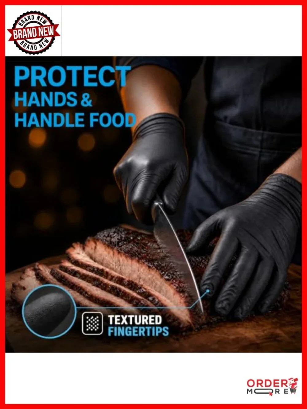 6 Mil Nitrile Disposable Gloves Heavy Duty Powder Free Latex Free 1000 Pcs